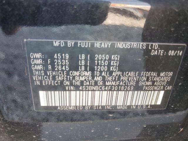 2015 SUBARU LEGACY 2.5I PREMIUM 4S3BNBC64F3018269