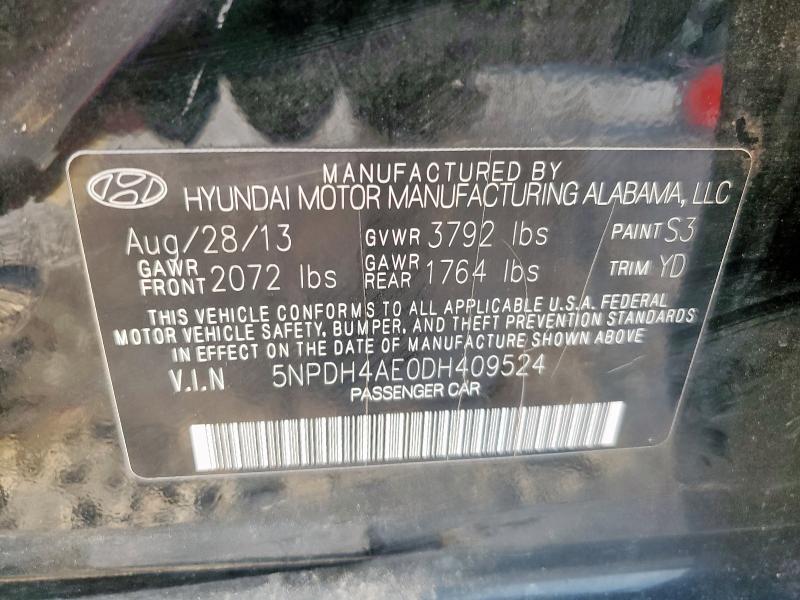 2013 HYUNDAI ELANTRA GL - 5NPDH4AE0DH409524