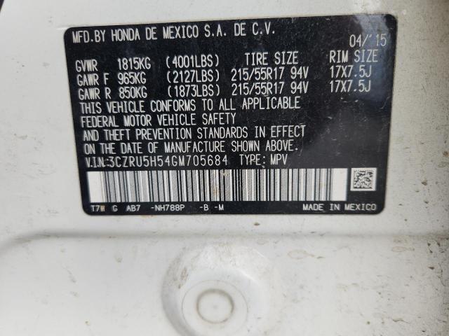 2016 HONDA HR-V EX 3CZRU5H54GM705684