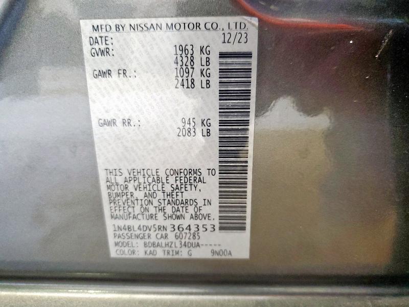 2024 NISSAN ALTIMA SV 1N4BL4DV5RN364353