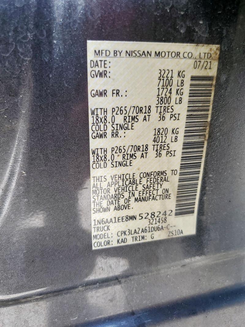 2021 NISSAN TITAN S 1N6AA1EE8MN528242