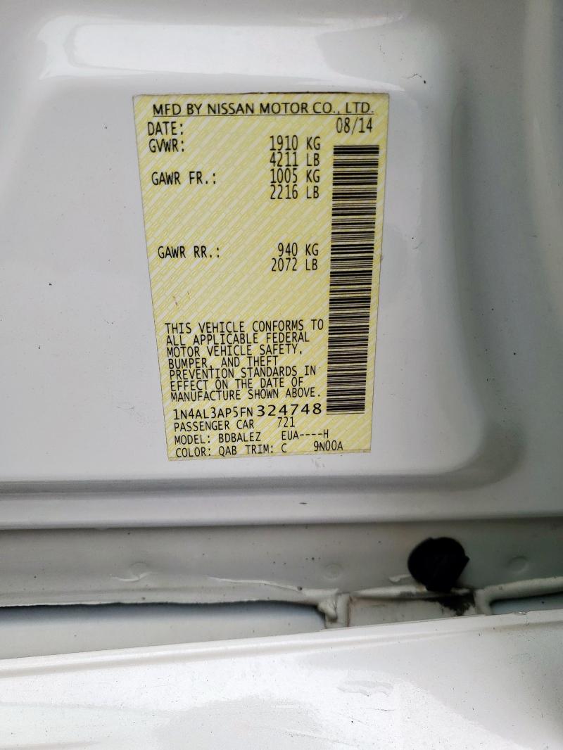 2015 NISSAN ALTIMA 2.5 1N4AL3AP5FN324748