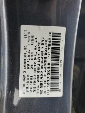 2017 HONDA ACCORD LX 1HGCR2F30HA305389