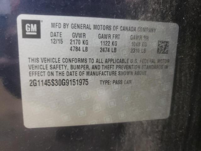2016 CHEVROLET IMPALA LTZ 2G1145S30G9151975
