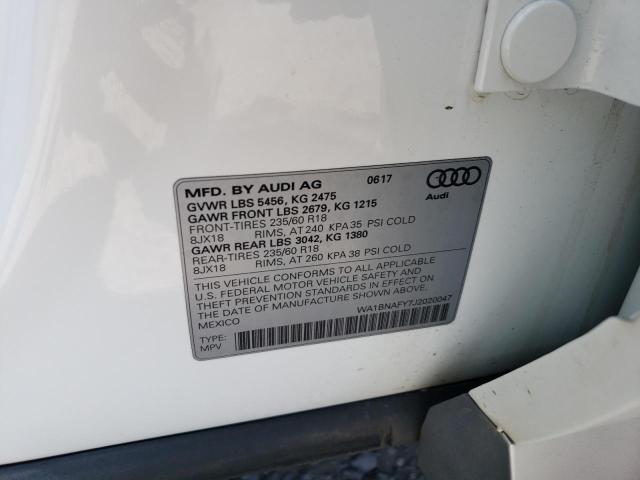 2018 AUDI Q5 PREMIUM WA1BNAFY7J2020047