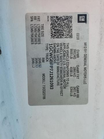 2018 CHEVROLET EXPRESS G2 1GCWGBFP7J1261093