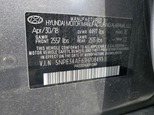 2018 HYUNDAI SONATA SPO 5NPE34AF6JH708491