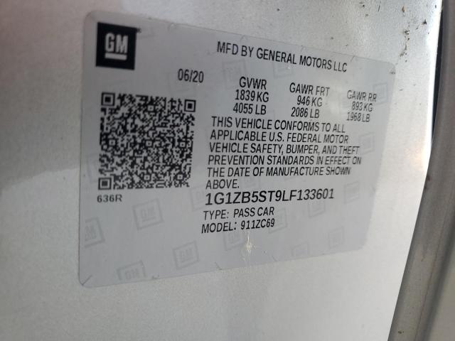 2020 CHEVROLET MALIBU LS 1G1ZB5ST9LF133601