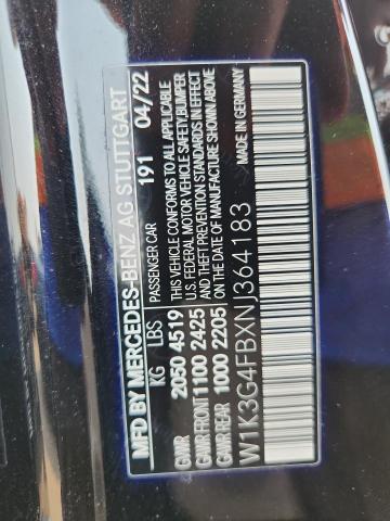 2022 MERCEDES-BENZ A 220 4MAT W1K3G4FBXNJ364183