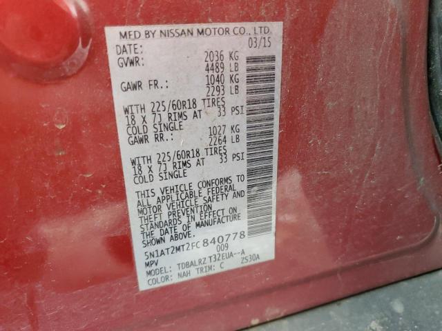 2015 NISSAN ROGUE S - 5N1AT2MT2FC840778