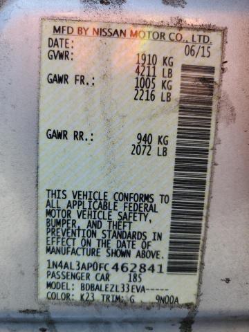 2015 NISSAN ALTIMA 2.5 1N4AL3AP0FC462841