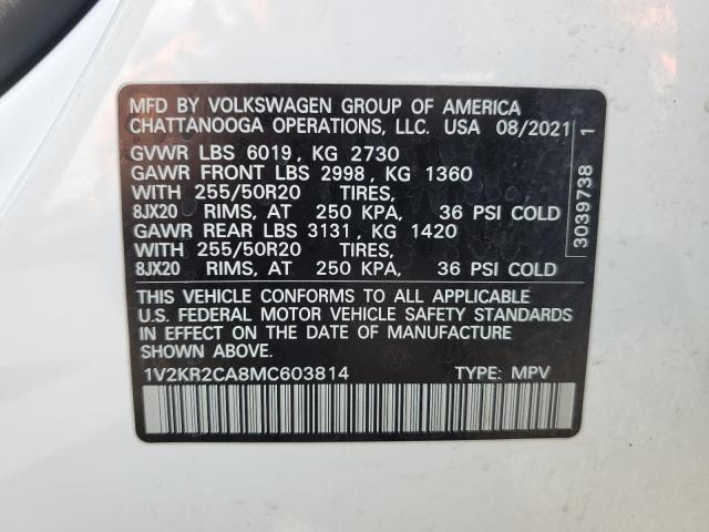 2021 VOLKSWAGEN ATLAS SE 1V2KR2CA8MC603814