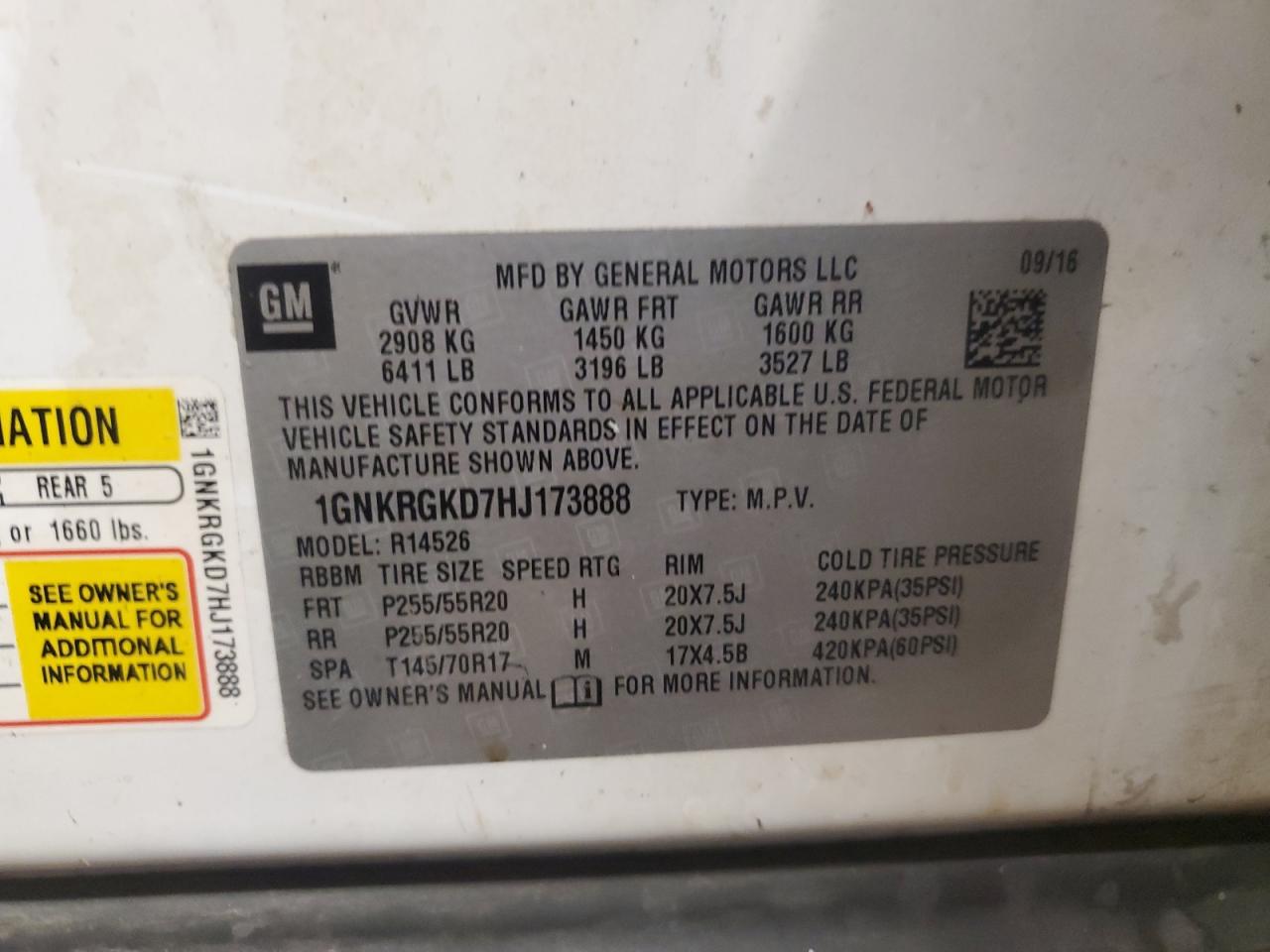 CHEVROLET TRAVERSE LT