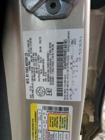 2017 FORD FUSION SE - 3FA6P0HD9HR160585