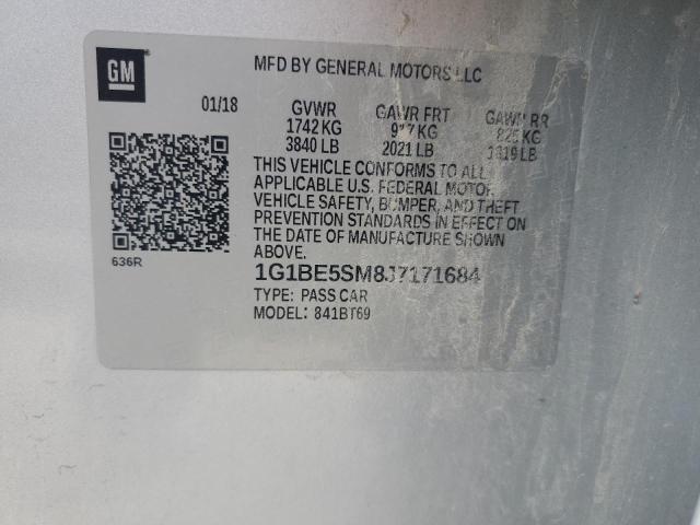 2018 CHEVROLET CRUZE LT - 1G1BE5SM8J7171684