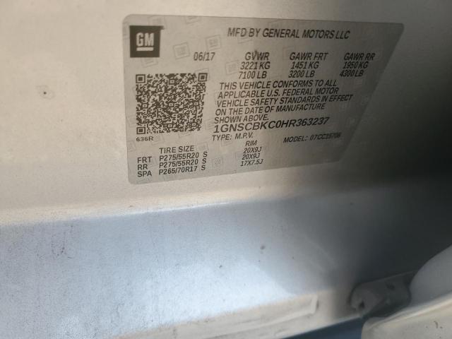 2017 CHEVROLET TAHOE C150 1GNSCBKC0HR363237