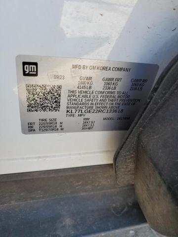 2024 CHEVROLET TRAX 1RS KL77LGE22RC133618