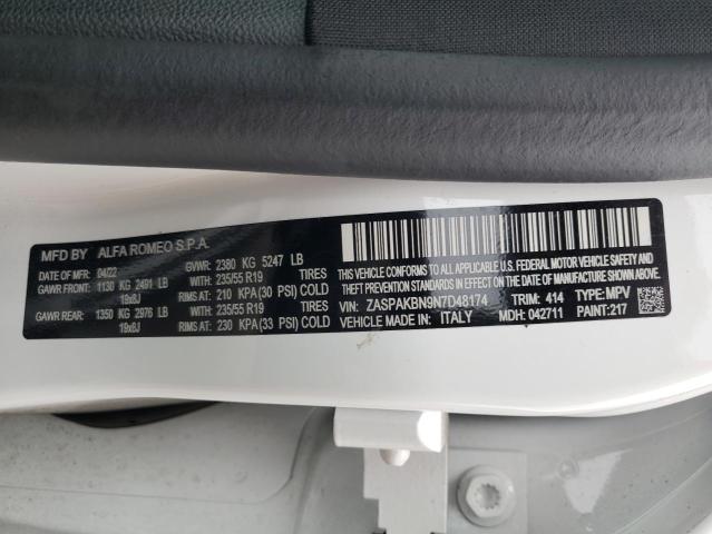 2022 ALFA ROMEO STELVIO TI ZASPAKBN9N7D48174