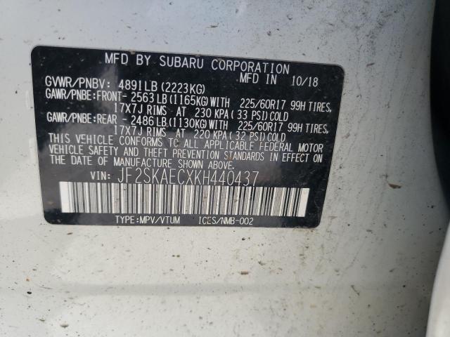 2019 SUBARU FORESTER PREMIUM JF2SKAECXKH440437