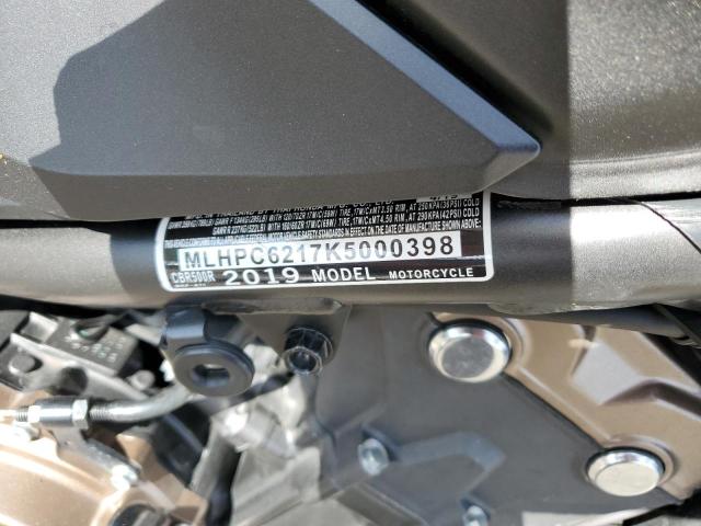 2019 HONDA CBR500 R MLHPC6217K5000398
