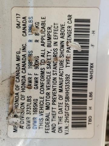 2017 HONDA CIVIC LX - 2HGFC2F58HH535392