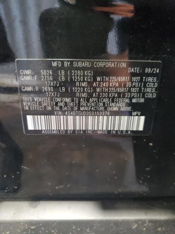 2025 SUBARU OUTBACK WI 4S4BTGUD3S3153376