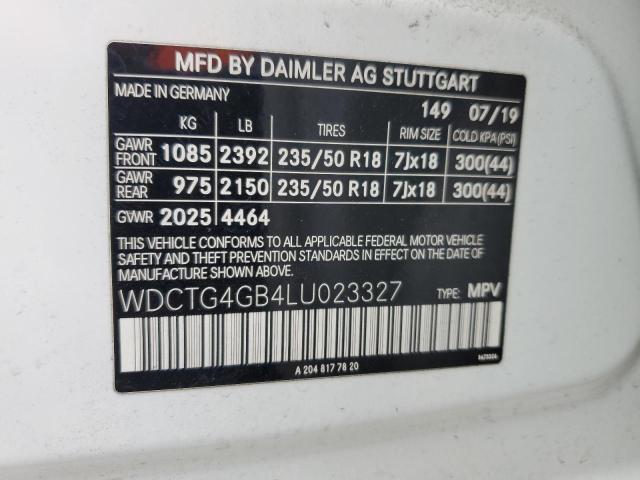 2020 MERCEDES-BENZ GLA 250 4M WDCTG4GB4LU023327