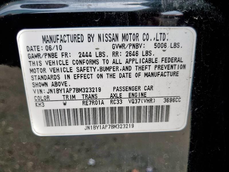 2011 INFINITI M37 - JN1BY1AP7BM323219