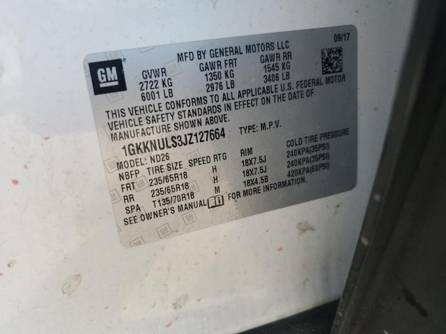 2018 GMC ACADIA SLT-1 1GKKNULS3JZ127664