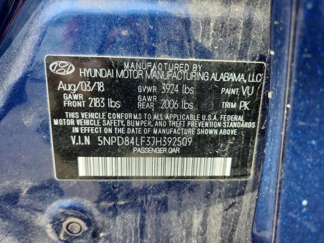 2018 HYUNDAI ELANTRA SEL 5NPD84LF3JH392509