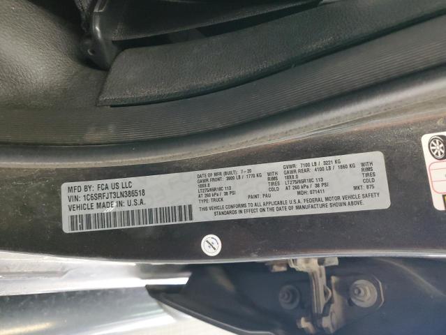 2020 RAM 1500 LARAMIE 1C6SRFJT3LN386518