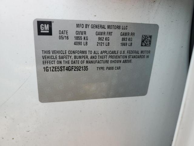 2016 CHEVROLET MALIBU LT 1G1ZE5ST4GF292135