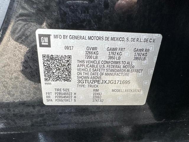 2018 GMC SIERRA K15 3GTU2PEJXJG171695