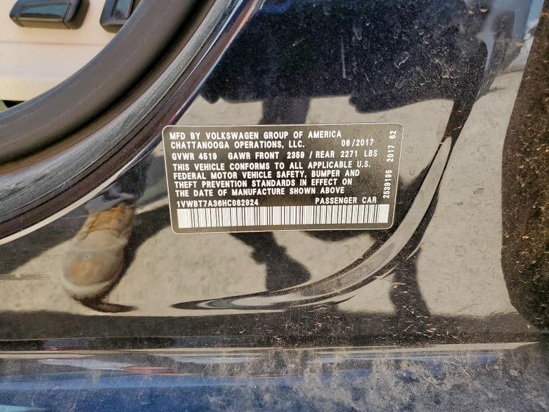 2017 VOLKSWAGEN PASSAT SE 1VWBT7A36HC082924