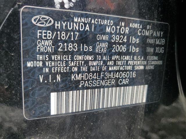 2017 HYUNDAI ELANTRA SE - KMHD84LF3HU406016