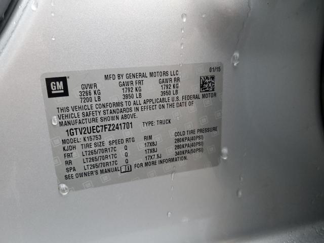 2015 GMC SIERRA K15 1GTV2UEC7FZ241701