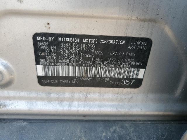 2018 MITSUBISHI OUTLANDER - JA4AR3AW7JU014108