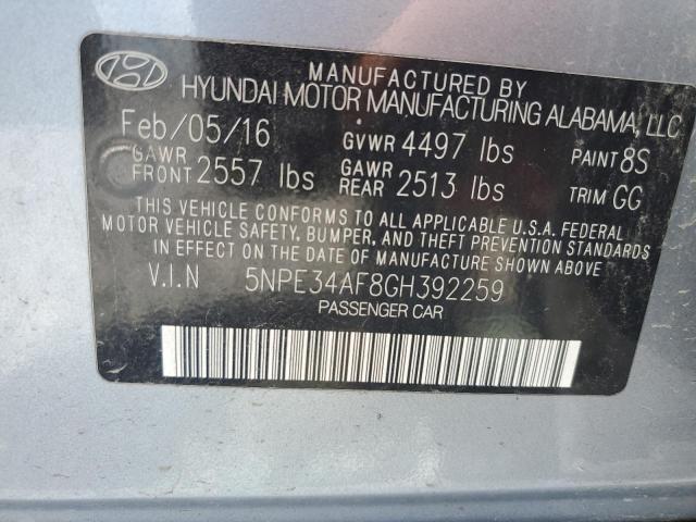 2016 HYUNDAI SONATA SPO 5NPE34AF8GH392259