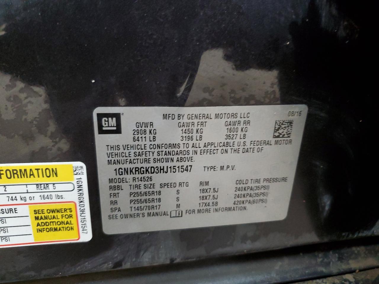 CHEVROLET TRAVERSE LT