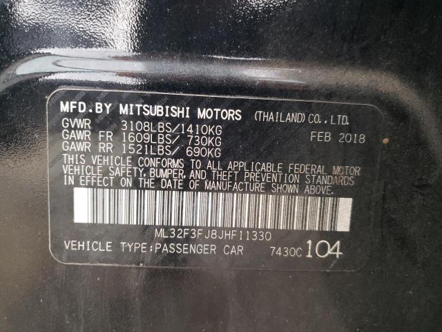 2018 MITSUBISHI MIRAGE G4 ES ML32F3FJ8JHF11330