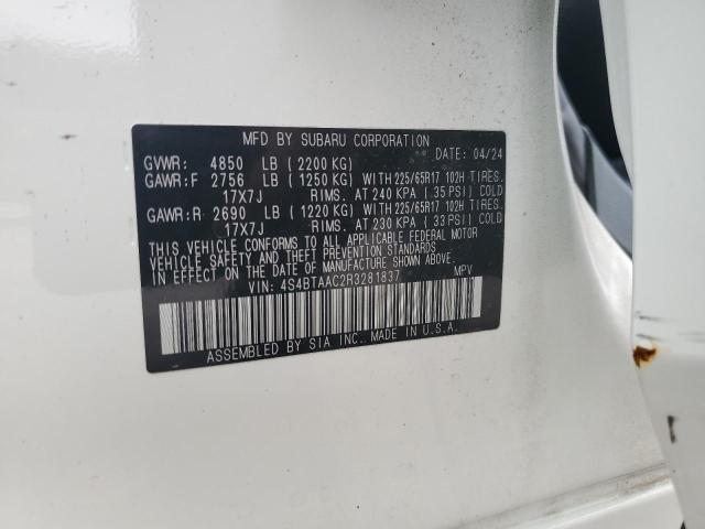 2024 SUBARU OUTBACK 4S4BTAAC2R3281837