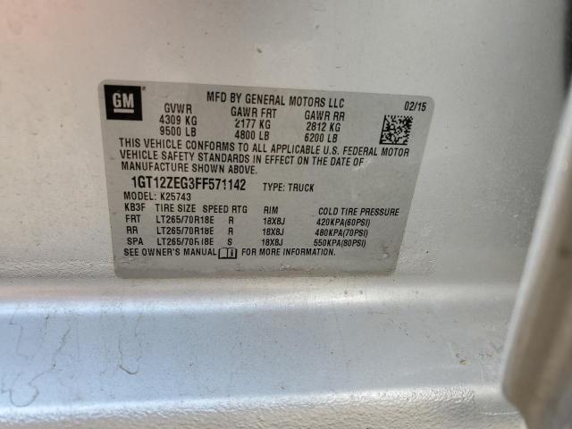 2015 GMC SIERRA K25 - 1GT12ZEG3FF571142