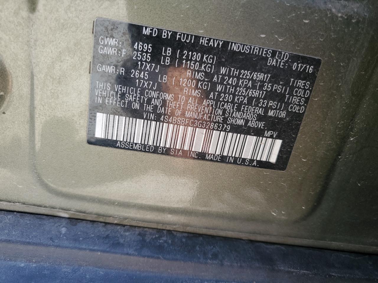 SUBARU OUTBACK 2.5I PREMIUM