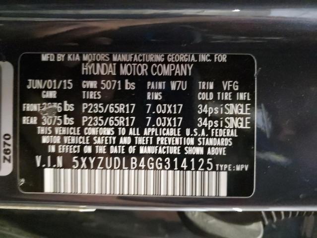 2016 HYUNDAI SANTA FE SPORT 5XYZUDLB4GG314125