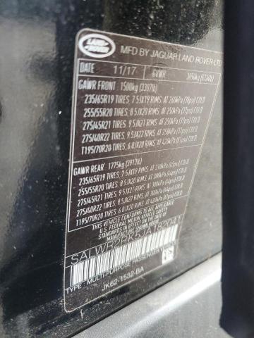 2018 LAND ROVER RANGE ROVE SALWR2RK5JA182041