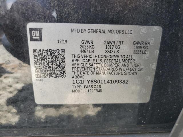 2020 CHEVROLET BOLT EV LT 1G1FY6S01L4109382