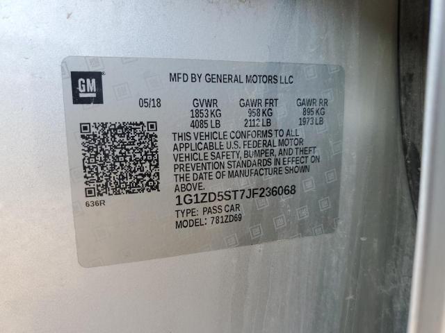 2018 CHEVROLET MALIBU LT 1G1ZD5ST7JF236068