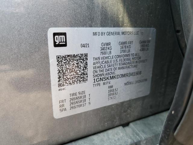 2021 CHEVROLET TAHOE K150 1GNSKMKD3MR341508