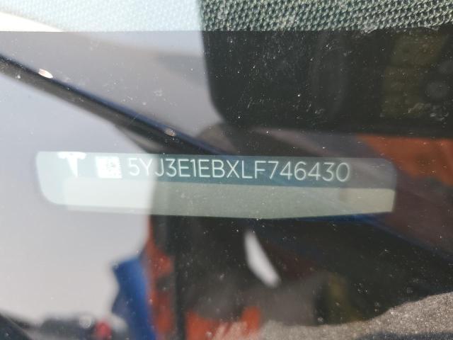 2020 TESLA MODEL 3 5YJ3E1EBXLF746430
