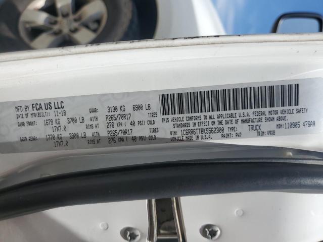 2019 RAM 1500 CLASS 1C6RR6TT8KS562300